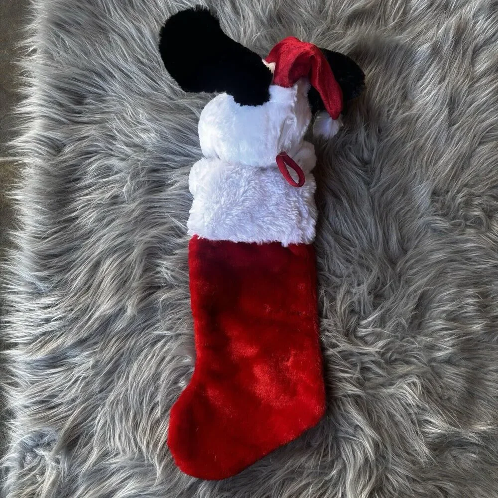 Snoopy Christmas Stocking Animated Ears Move Plush Musical Peanuts 19" Long - Picture 5 of 8